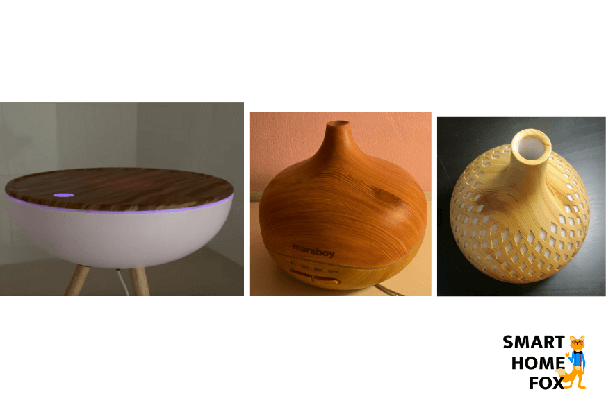 Mehrere unterschiedlich aussehende Aroma Diffuser im optischen Vergleich